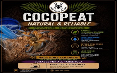 COCOPEAT – NATURAL SUBSTRATE TARANTULA (REGULAR GRADE) - 250 gr